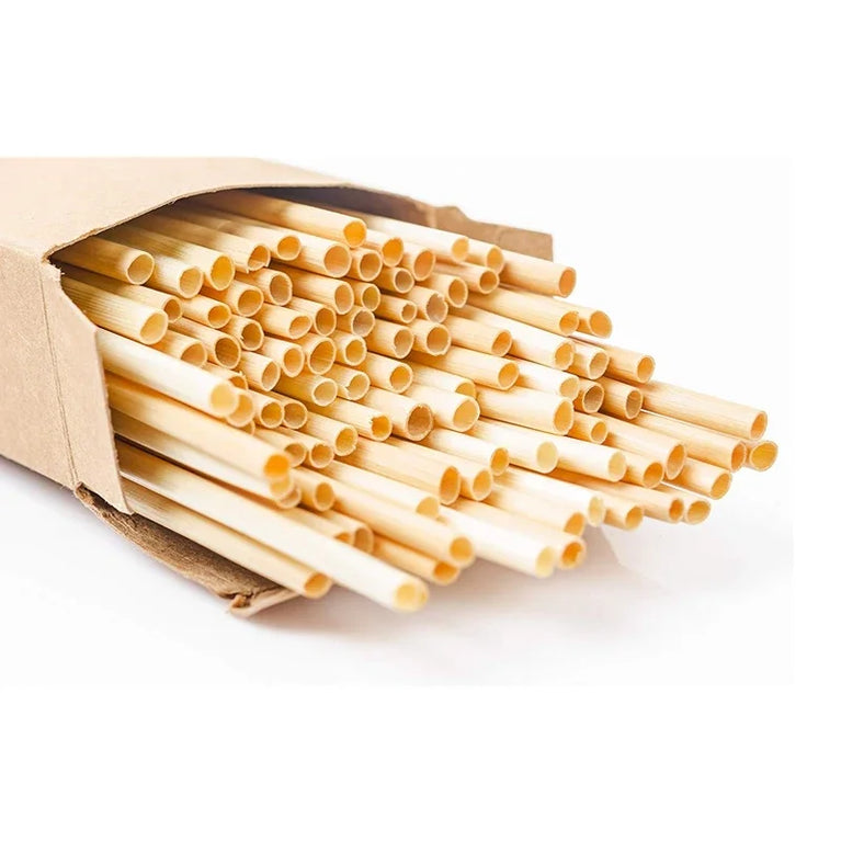 100PCS Disposable Wheat Straw Eco-Friendly Natural Drinking Straws