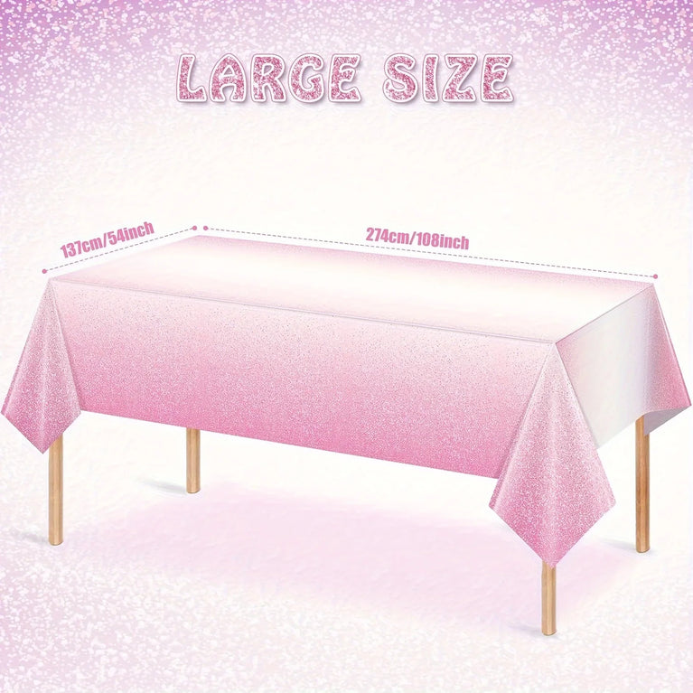 Gradient Gold Disposable Tablecloth for Rectangle Party Tables