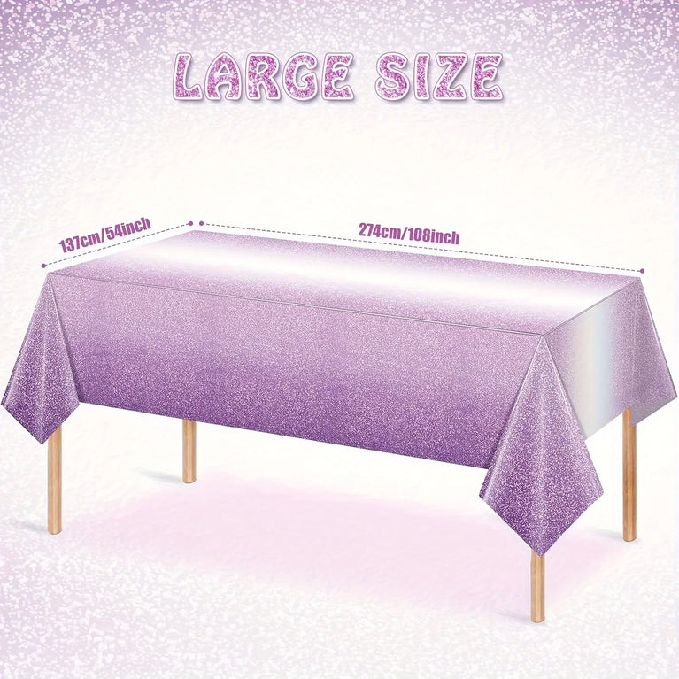 Gradient Gold Disposable Tablecloth for Rectangle Party Tables
