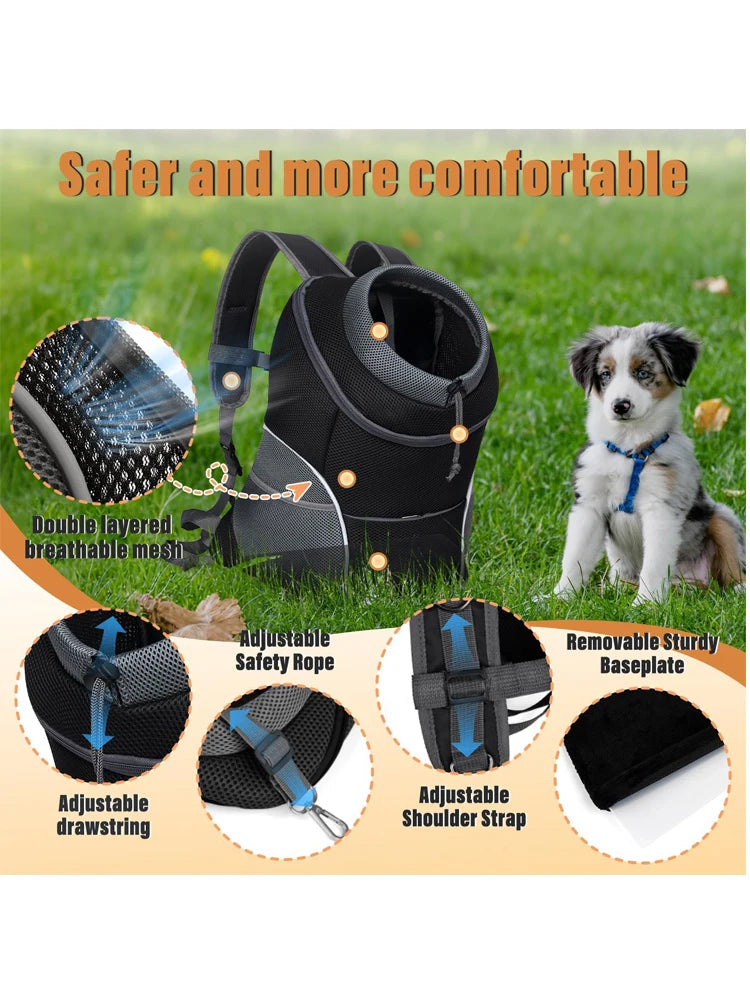 Pet Backpack Carrier for Small Dogs Cats Travel Ventilated Bag