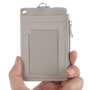 Fashion PU Leather Card Holder | Compact Coin Purse & ID Wallet with Keychain