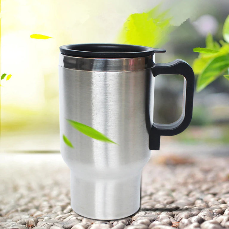 500ml Heated Stainless Steel Travel Mug Electric Car Heating Thermos Cup