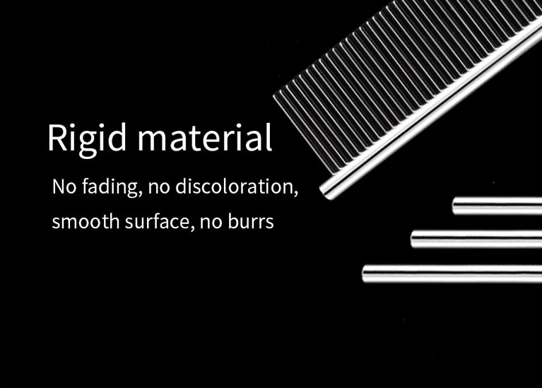 Stainless Steel Dog Comb Long Thick Hair Fur Removal Grooming Dematting Tool