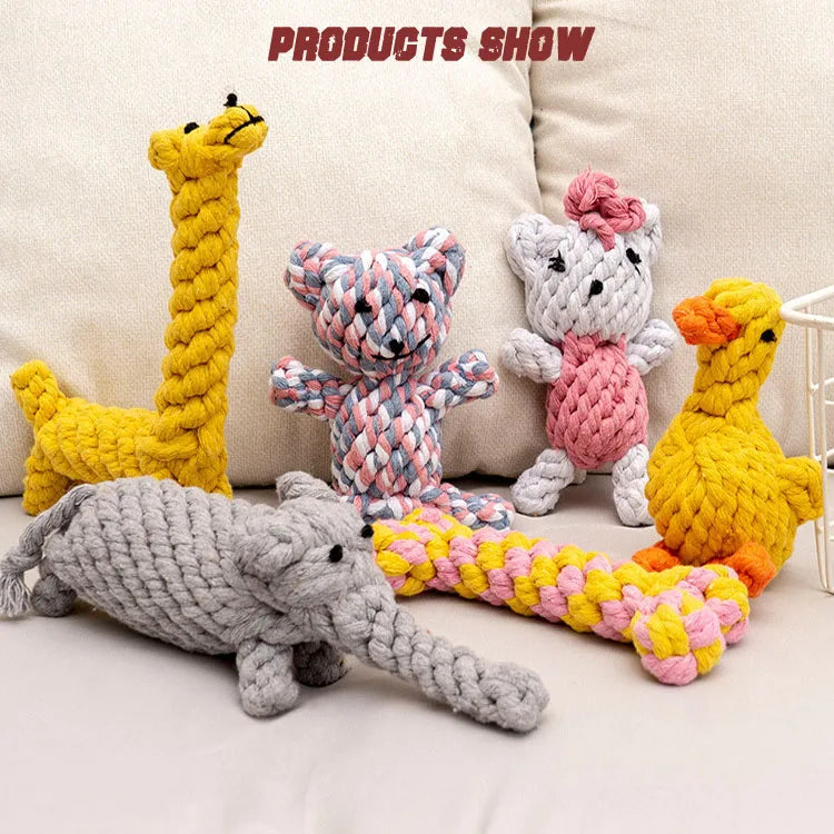 1pcs Bite Resistant Pet Dog Chew Toys Rope Knot Ball Dogs Toys Pets