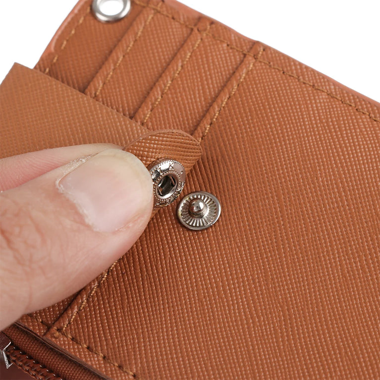 Fashion PU Leather Card Holder | Compact Coin Purse & ID Wallet with Keychain