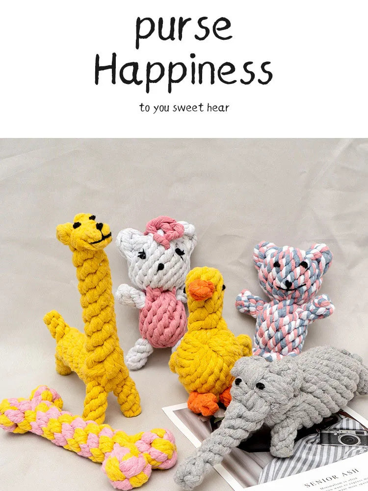 1pcs Bite Resistant Pet Dog Chew Toys Rope Knot Ball Dogs Toys Pets