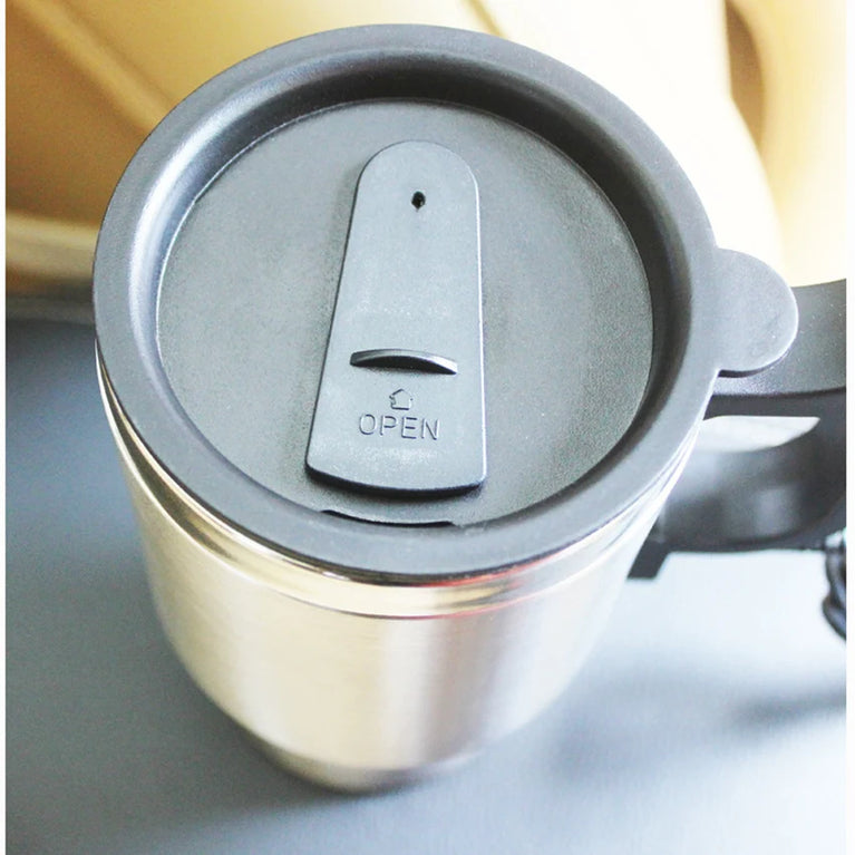 500ml Heated Stainless Steel Travel Mug Electric Car Heating Thermos Cup