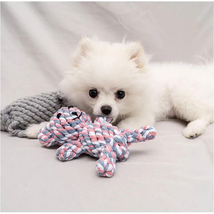 1pcs Bite Resistant Pet Dog Chew Toys Rope Knot Ball Dogs Toys Pets