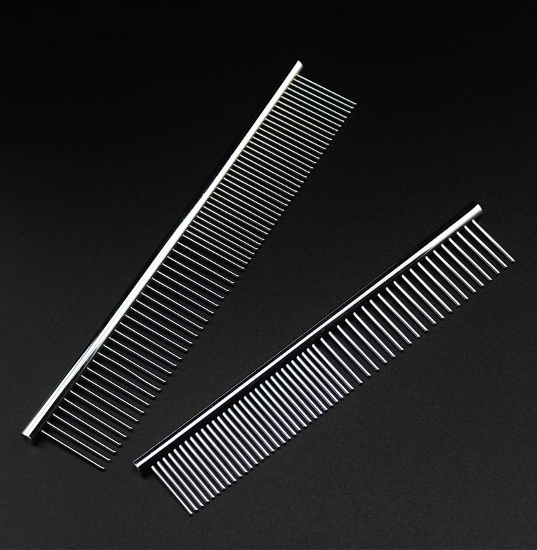 Stainless Steel Dog Comb Long Thick Hair Fur Removal Grooming Dematting Tool