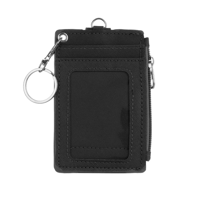 Fashion PU Leather Card Holder | Compact Coin Purse & ID Wallet with Keychain