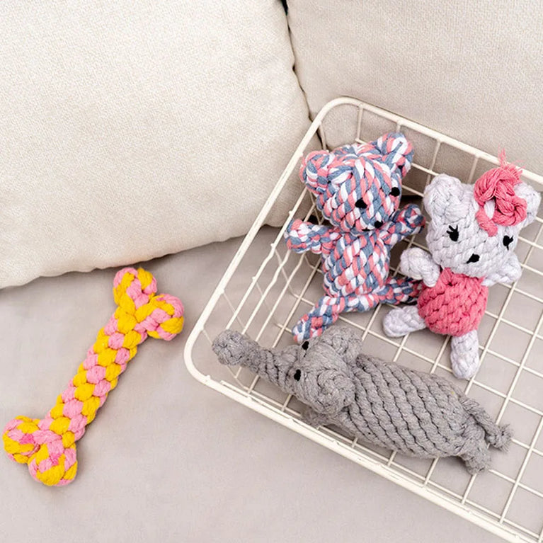 1pcs Bite Resistant Pet Dog Chew Toys Rope Knot Ball Dogs Toys Pets
