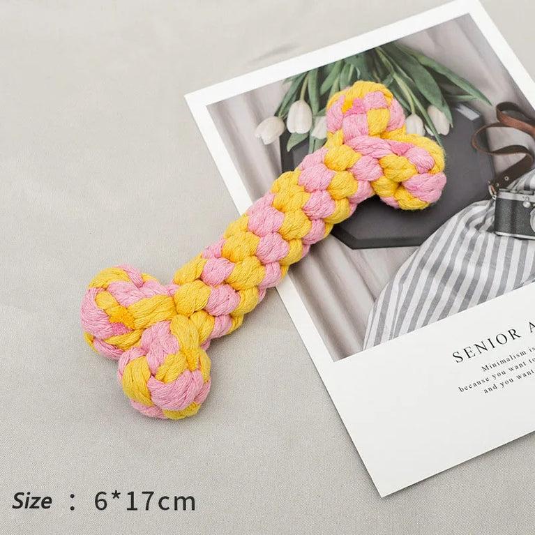 1pcs Bite Resistant Pet Dog Chew Toys Rope Knot Ball Dogs Toys Pets