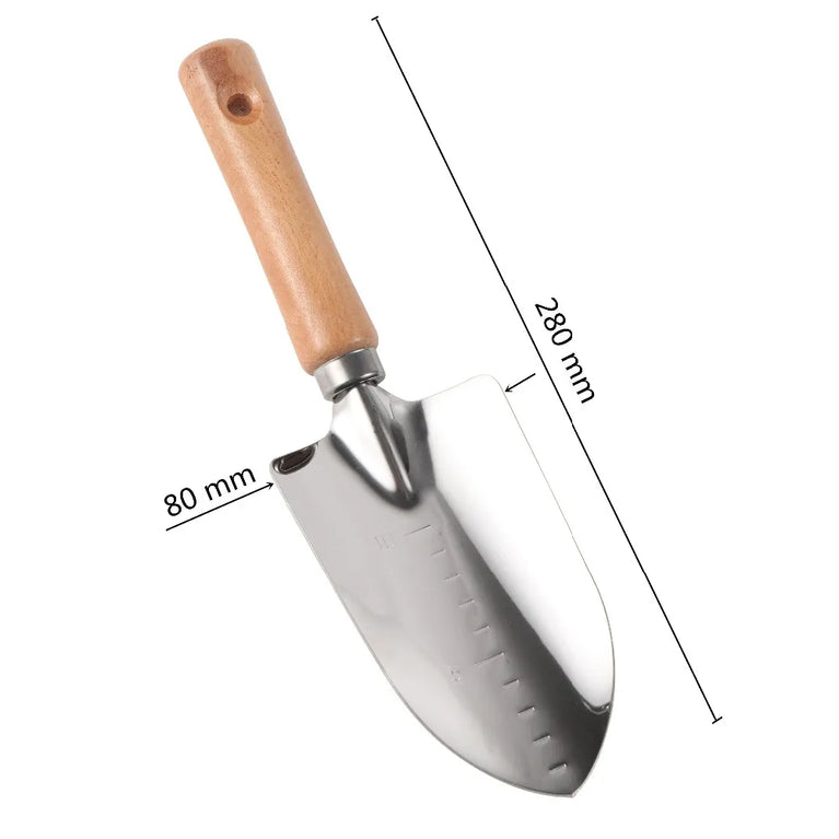 Stainless Steel Wide Garden Shovel for Digging Weeding Soil Work