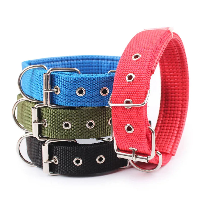Solid Dog Collars Nylon Dog Collar For Small Medium Large Dogs Teddy