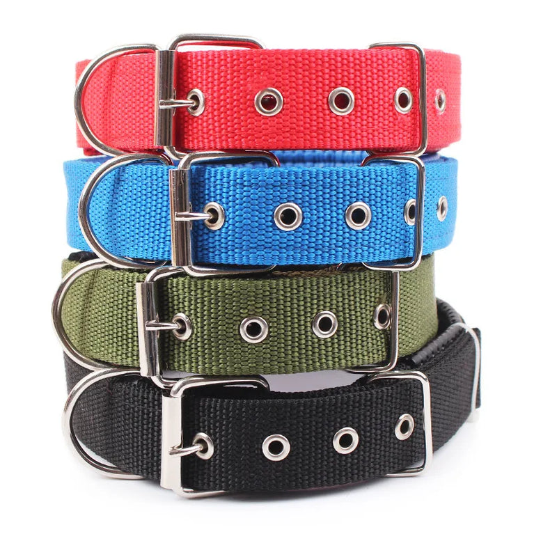 Solid Dog Collars Nylon Dog Collar For Small Medium Large Dogs Teddy