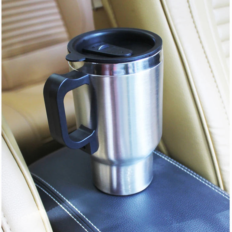 500ml Heated Stainless Steel Travel Mug Electric Car Heating Thermos Cup