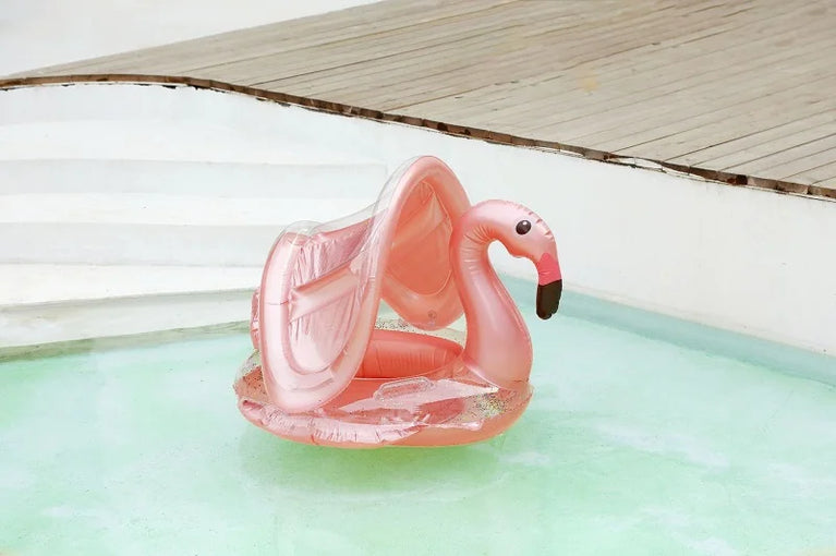 Baby Float with Sunshade | Flamingo & Unicorn Pool Swimming Ring
