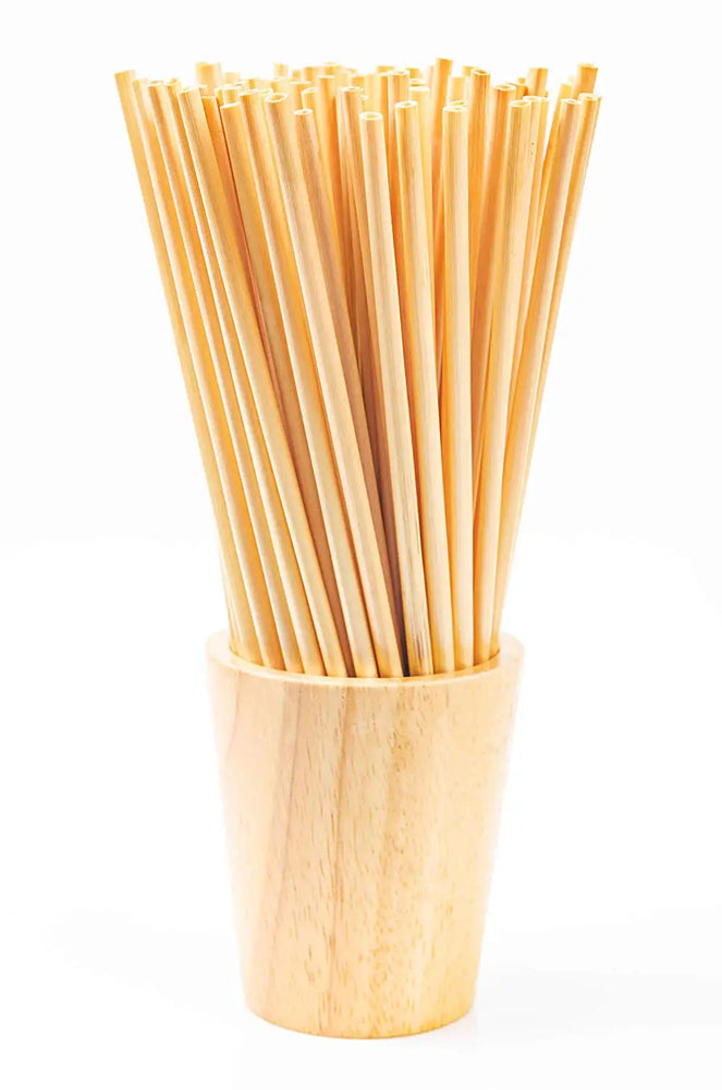 100PCS Disposable Wheat Straw Eco-Friendly Natural Drinking Straws