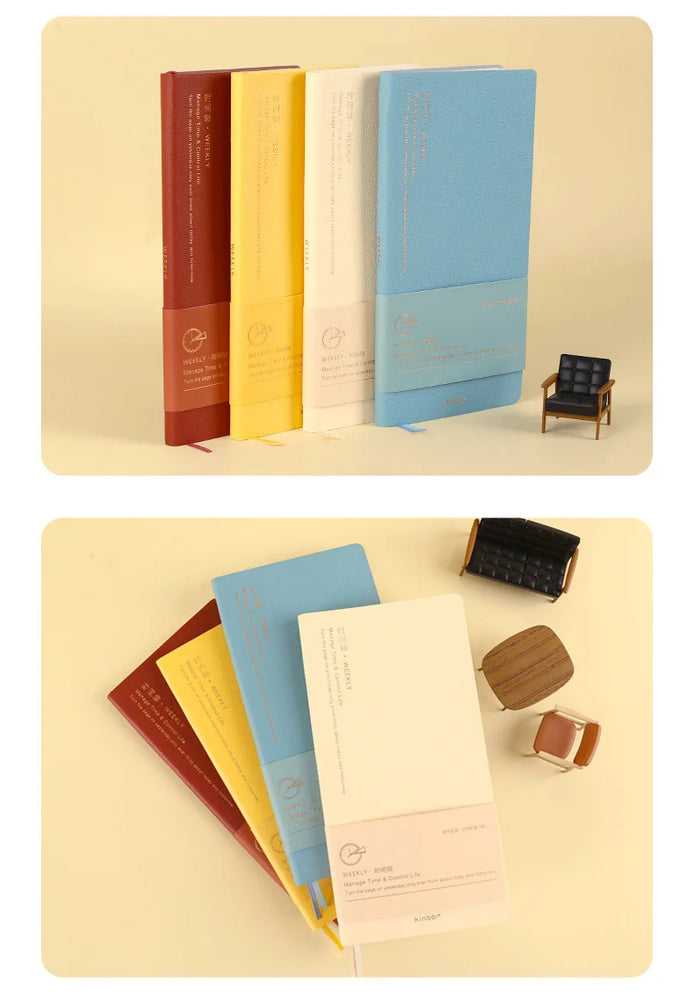 Undated Weekly Planner | 16K Portable Agenda & Time-Management Notebook