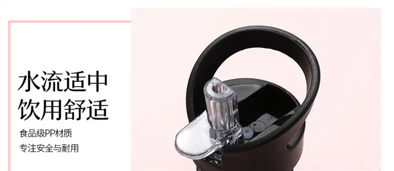 Kids Stainless Steel Straw Water Bottle Cartoon Portable Bottle