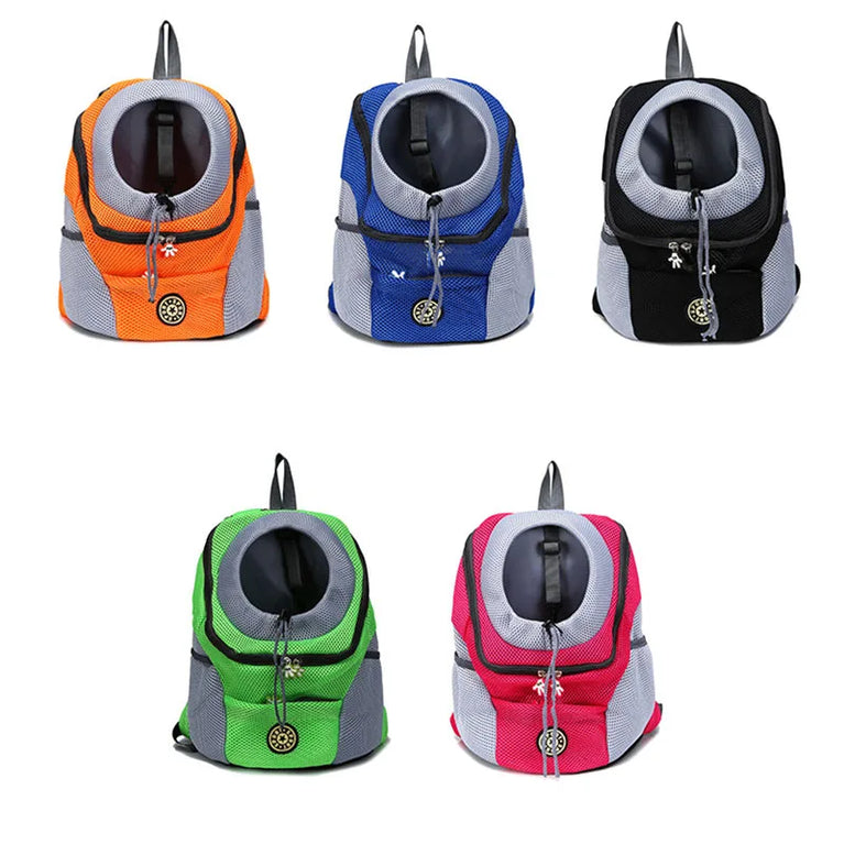 Outdoor Pet Dog Carrier Backpack Front Bag Mesh Double Shoulder Travel Bag