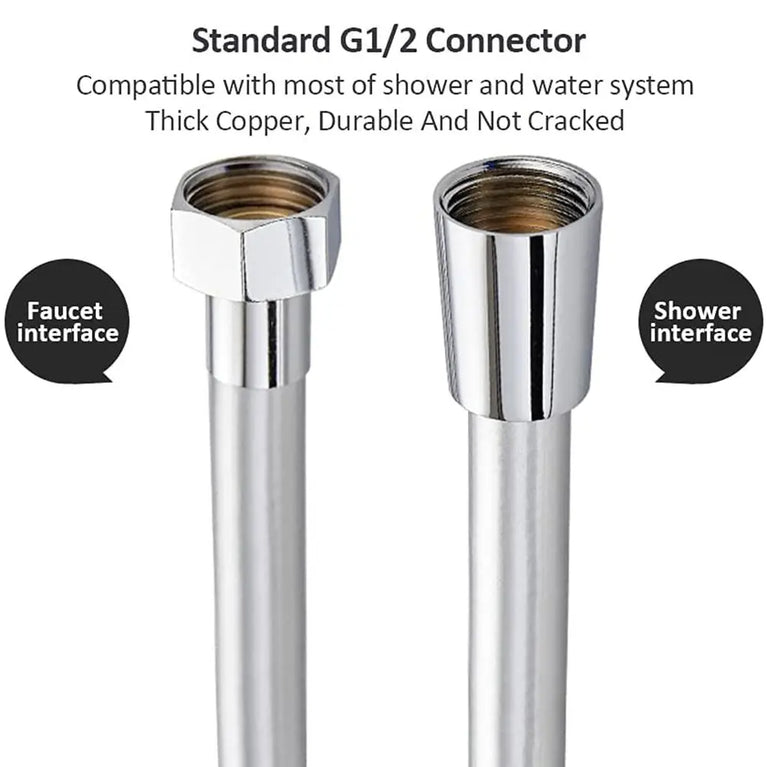 Flexible Handheld Shower Hose | Anti-Winding & Explosion-Proof Bathroom Water Tube
