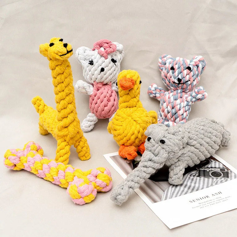 1pcs Bite Resistant Pet Dog Chew Toys Rope Knot Ball Dogs Toys Pets