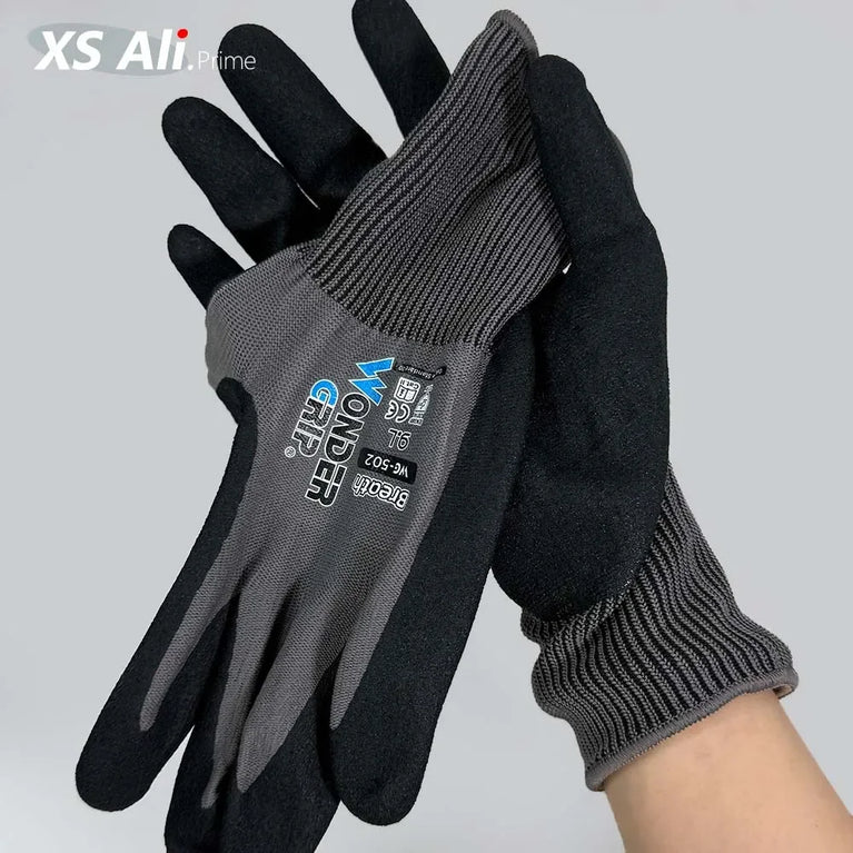 Nitrile Coated Gardening Gloves Breathable Grip Work Protection
