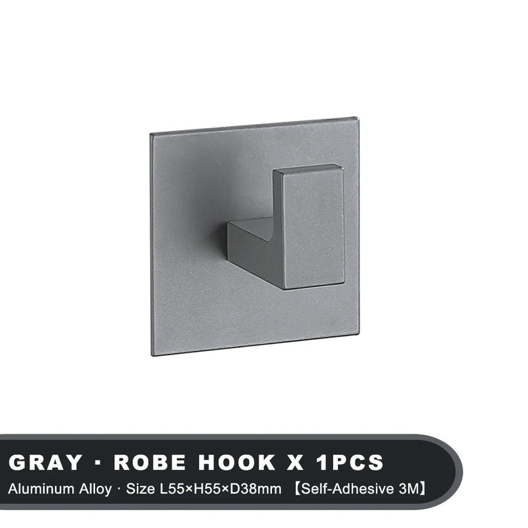 Black Self-Adhesive Wall Hooks For Hanging Keys Clothes Hanger Door Metal Robe Hook Coat Rack Towel Holder Bathroom Accessories