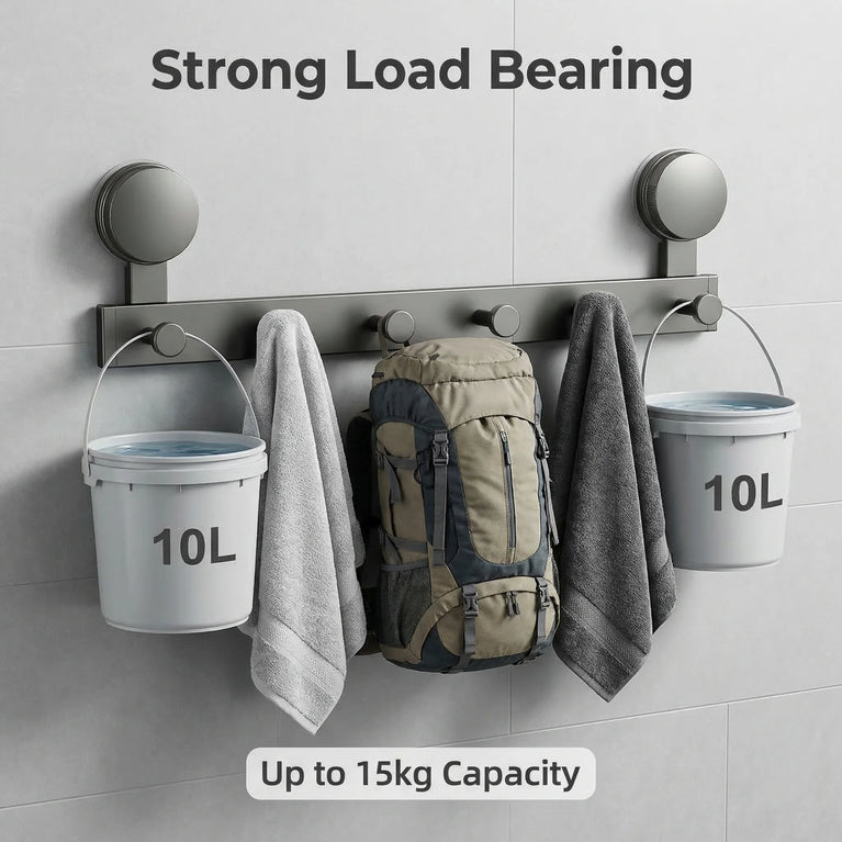 Suction Cup No Drilling Wall Mounted Hooks Rack Kitchen Storage Row Hook Holder Bathroom Towel Robe Coat Hangers Adhesive Hooks