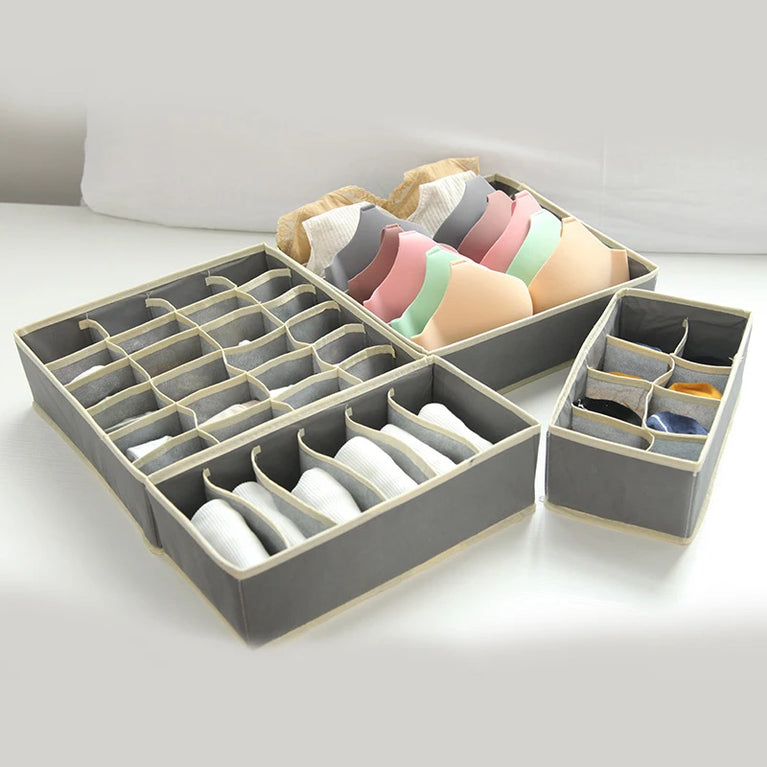 Non-Woven Underwear & Sock Organizer | Foldable Wardrobe Drawer Divider