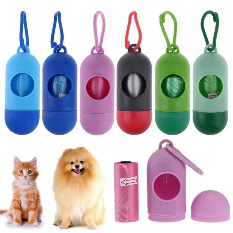 Portable Pets Trash Bags Dispenser Outdoor Pooper Bag Storage