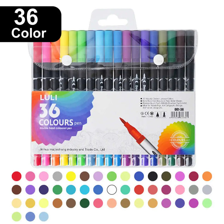 Double-Head Art Markers | Professional Drawing Brush Pen Set