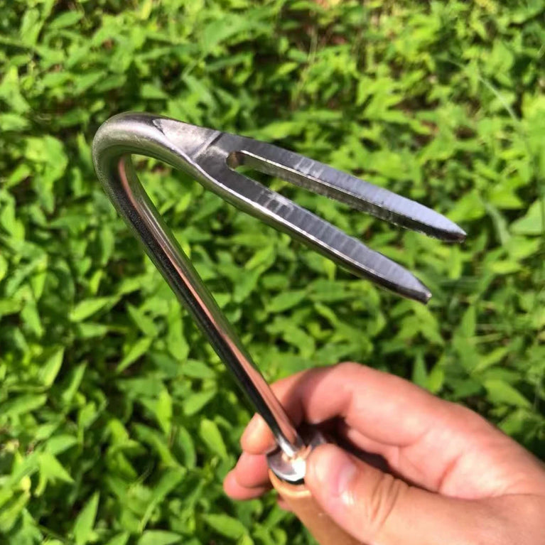 Stainless Steel Weeding Hook Garden Tool for Root Removal and Soil Work