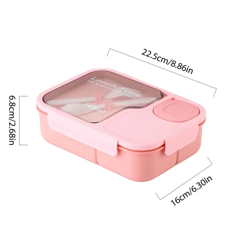 Oval Silicone Bento Lunch Box Microwaveable Leakproof 3 Grid Snack Food Storage Container