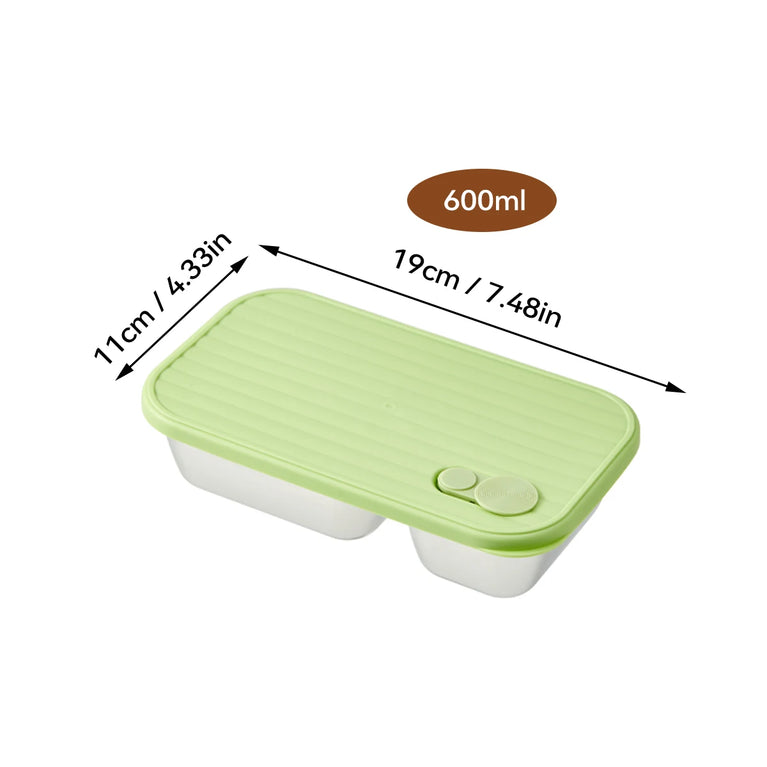 Portable Large Capacity Sealed Bento Lunch Box Stainless Steel Fruit Salad Food Container