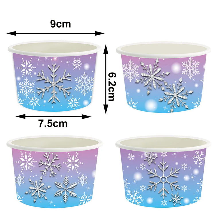 6-30pcs Paper Snack Cups Ice Cream Paper Bowl Disposable Dessert Treat Snack Cups Kids Birthday Shower Summer Party Supplies