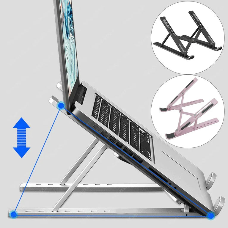 Portable Adjustable Laptop Stand | Foldable Ergonomic Notebook & Tablet Holder
