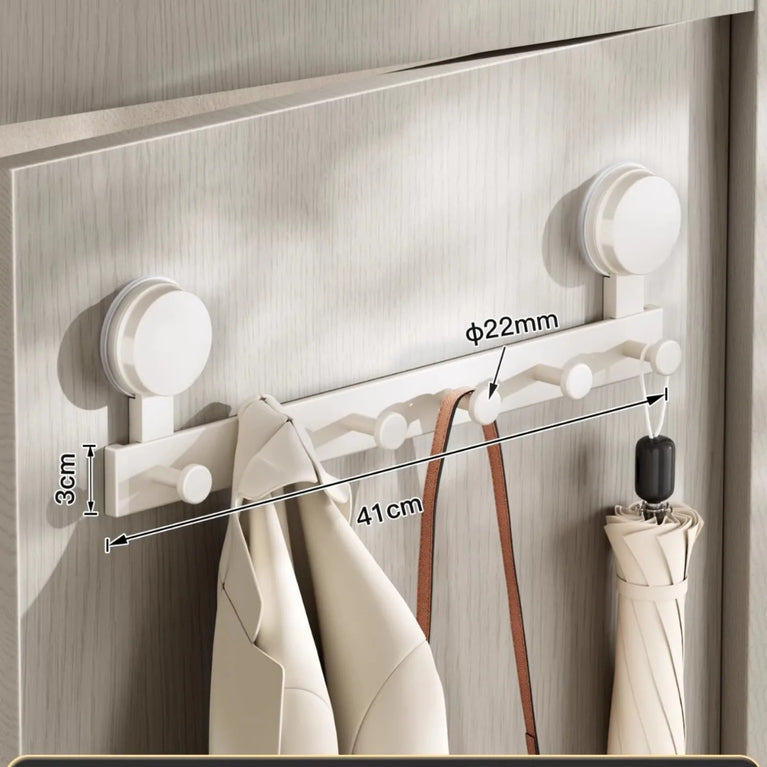 Suction Cup No Drilling Wall Mounted Hooks Rack Kitchen Storage Row Hook Holder Bathroom Towel Robe Coat Hangers Adhesive Hooks