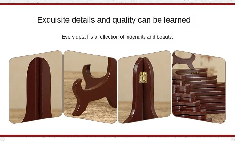 Wooden Display Easel | Foldable Plate Holder & Photo Frame Stand