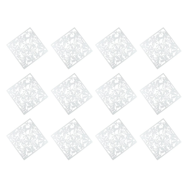 12-Piece Hanging Room Divider Set | Modern Hollow Pattern Space Partition