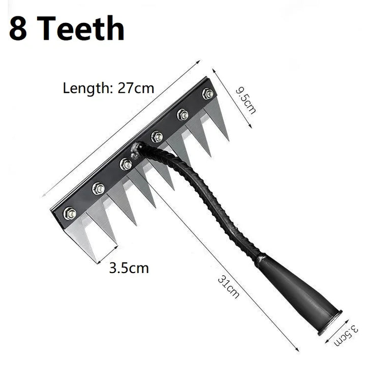 Heavy Duty Garden Weeding Rake Shovel Tool for Soil and Digging