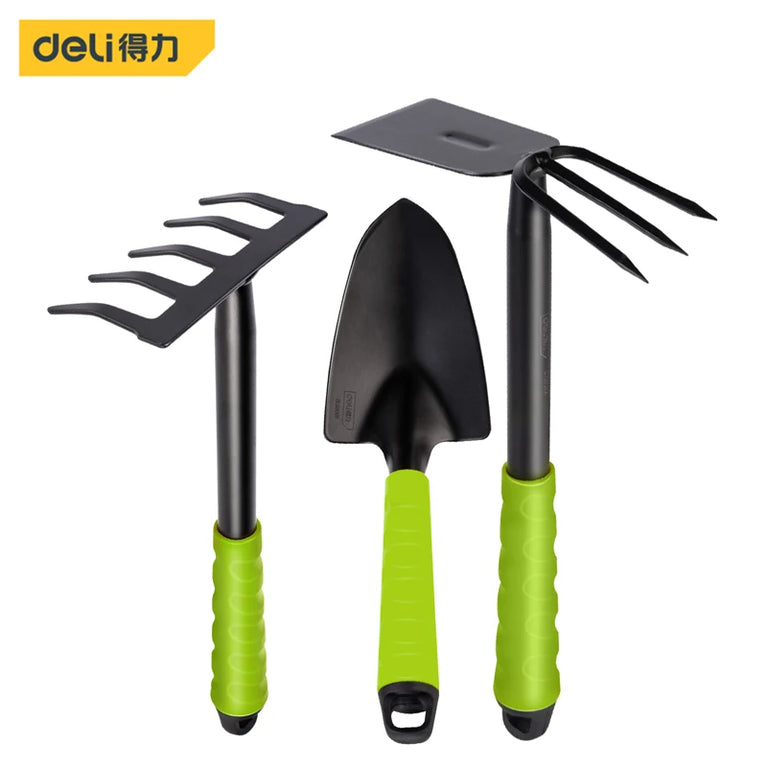 Stainless Steel Garden Shovel Tool Set with Hoe and Harrow Kit