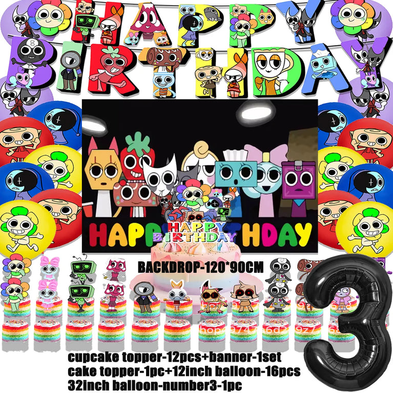 Dandy’s World Theme Party Collection | Comprehensive Event Decor & Tableware