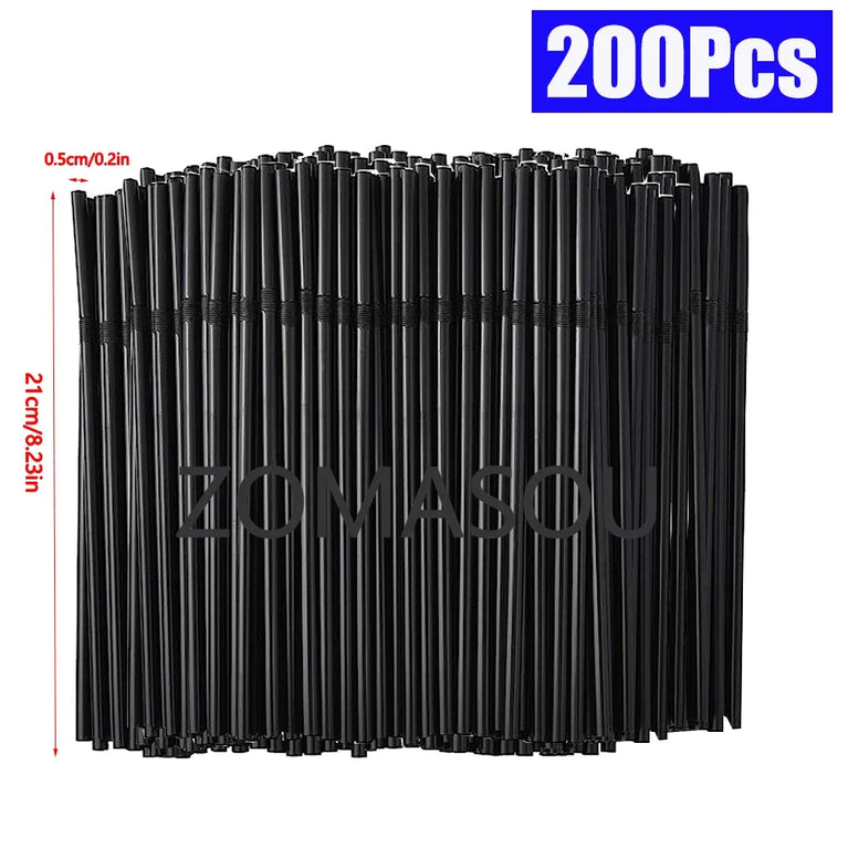 50-3000PCS Drinking Straws for Milk Tea Party Wedding Beverage Use