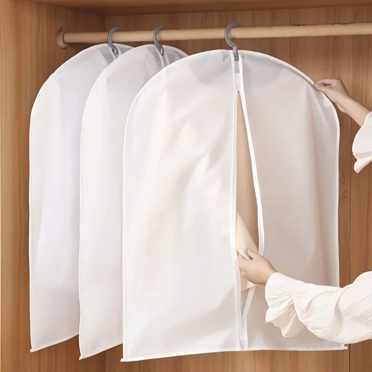 5-Piece Dust-Proof Garment Protector Set | Full-Enclosure Zippered Clothes Bags