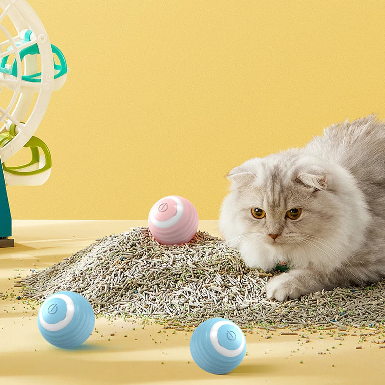 Smart Electric Rolling Cat Toy Ball Interactive Auto Moving Fun