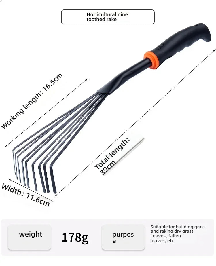 7-Piece Carbon Steel Mini Garden Tool Set for Potted Plants and Precision Gardening