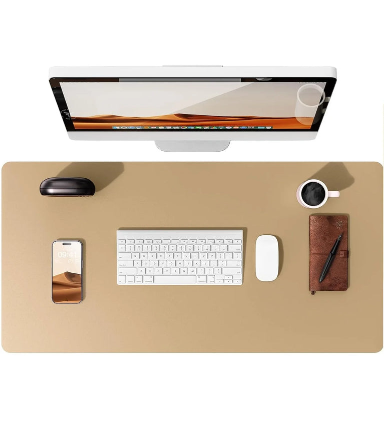 Professional Leather Desk Pad | Large Non-Slip Mouse Pad & Desk Protector