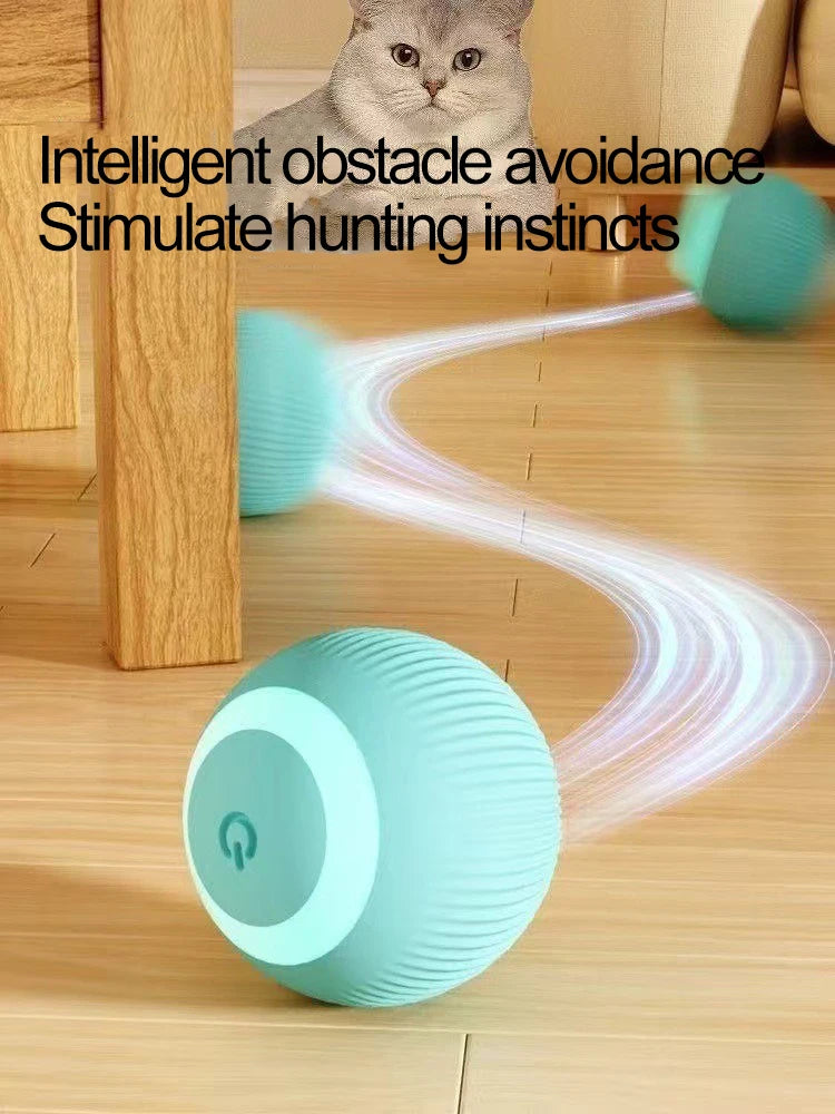 New Interactive Cat Ball Automatic Indoor Electric Roll Silicone Pet Toy MWJ01